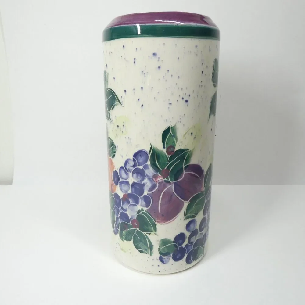 Backsplash White Salmon WA Art Pottery Julie Ueland Utensil Jar 2002 Fruit